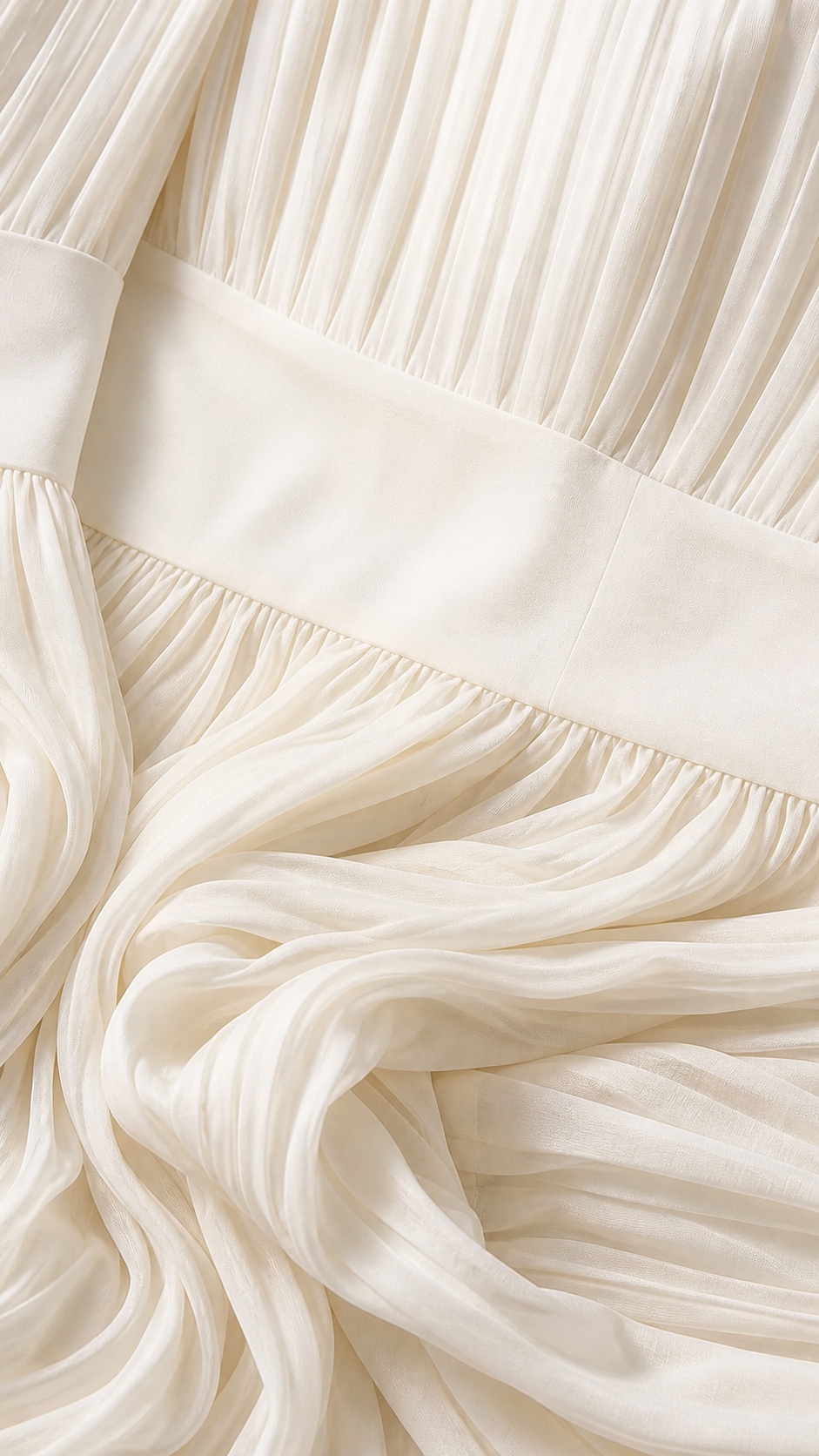 Livia — Combinaison Plissée Blanc Ivoire