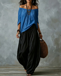 Vera — Complet Boho Bleu et Noir