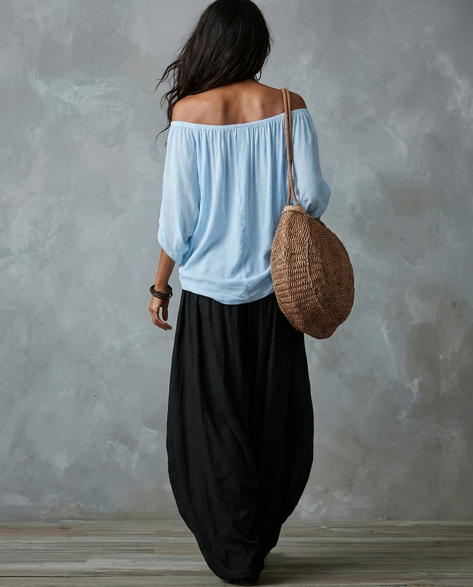 Vera — Total look Bohème Céleste et Noir