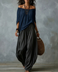 Vera — Ensemble Bohème Bleu Marine et Gris
