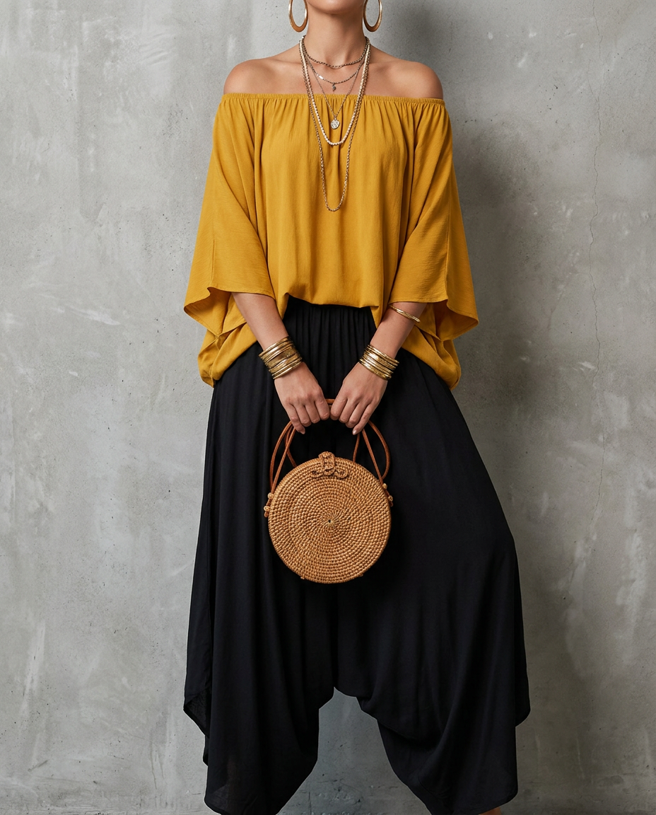 Vera — Ensemble Bohème Jaune et Noir